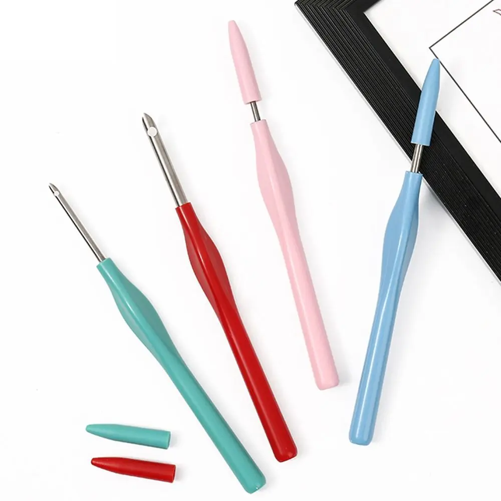 1/4Pcs Adjustable Embroidery Punch Needle Kit DIY Craft Poking Cross Stitch Tools Punching Needle Embroidery Pen