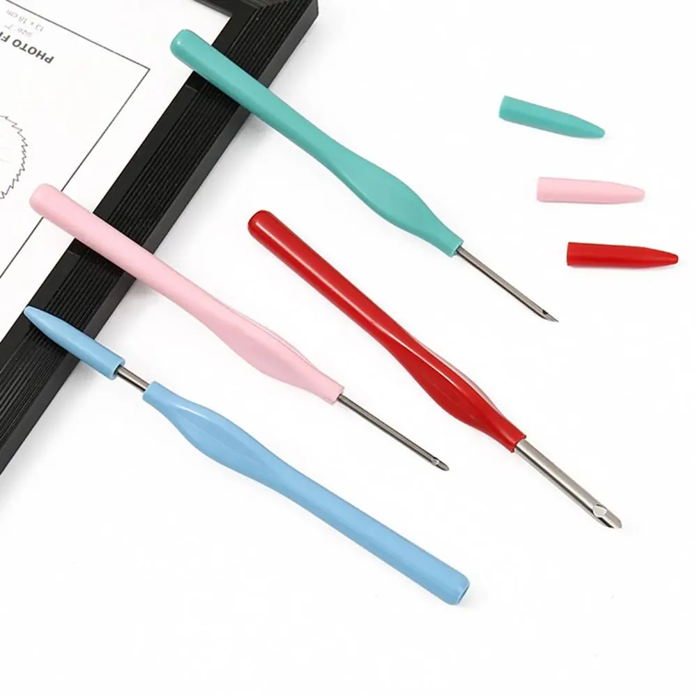 1/4Pcs Adjustable Embroidery Punch Needle Kit DIY Craft Poking Cross Stitch Tools Punching Needle Embroidery Pen