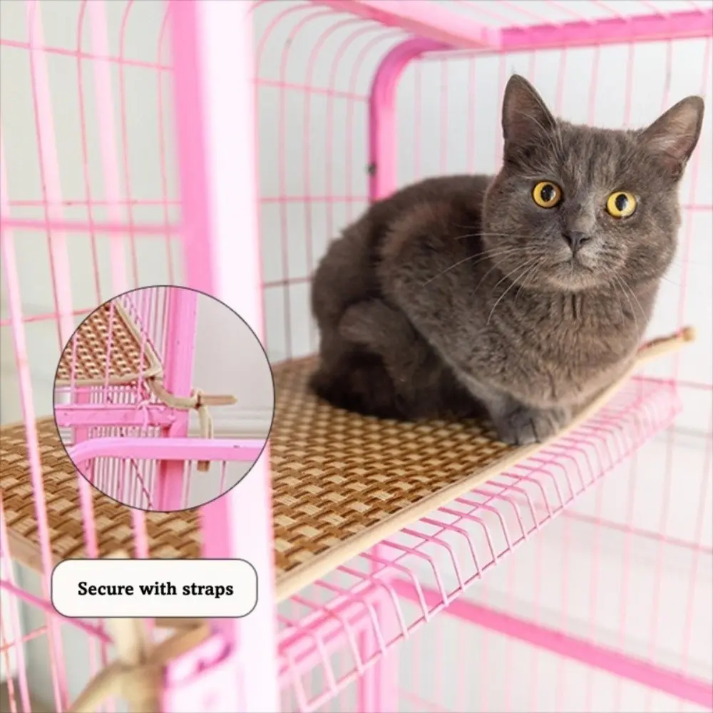Reversible Cooling Pet Mat Breathable Washable Heat Relief Pad with Straps Wear-resistant Sleeping Rest Pad For Cats Small Dogs
