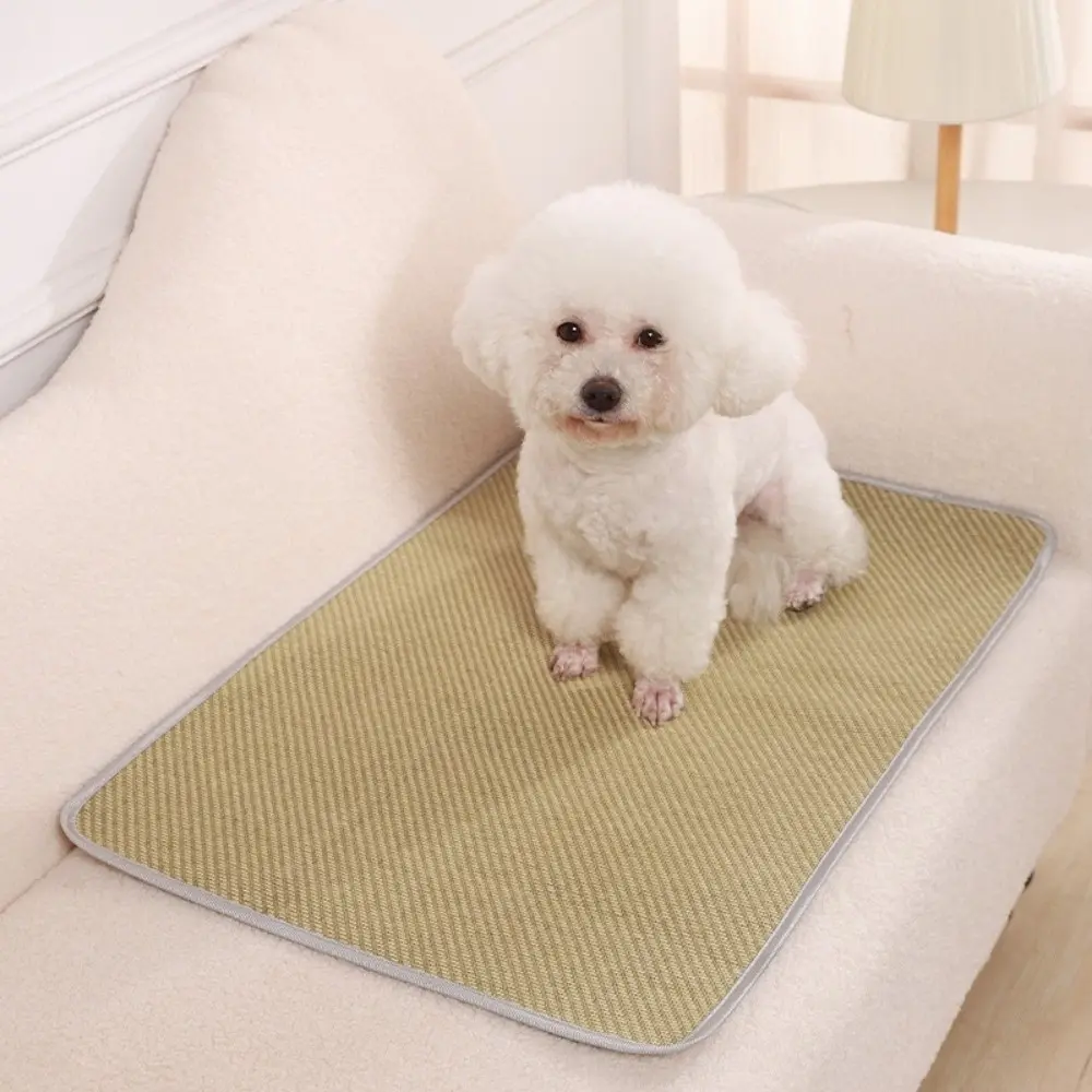 Reversible Cooling Pet Mat Breathable Washable Heat Relief Pad with Straps Wear-resistant Sleeping Rest Pad For Cats Small Dogs