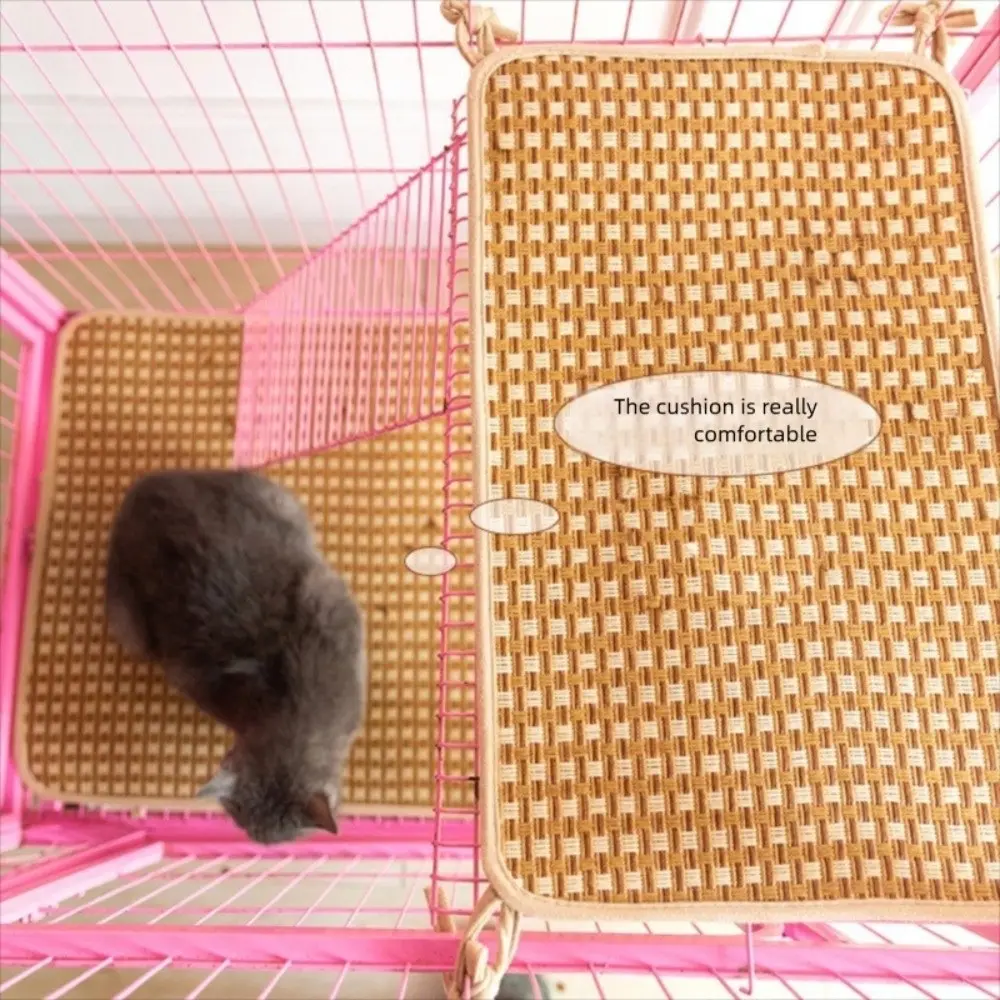 Reversible Cooling Pet Mat Breathable Washable Heat Relief Pad with Straps Wear-resistant Sleeping Rest Pad For Cats Small Dogs