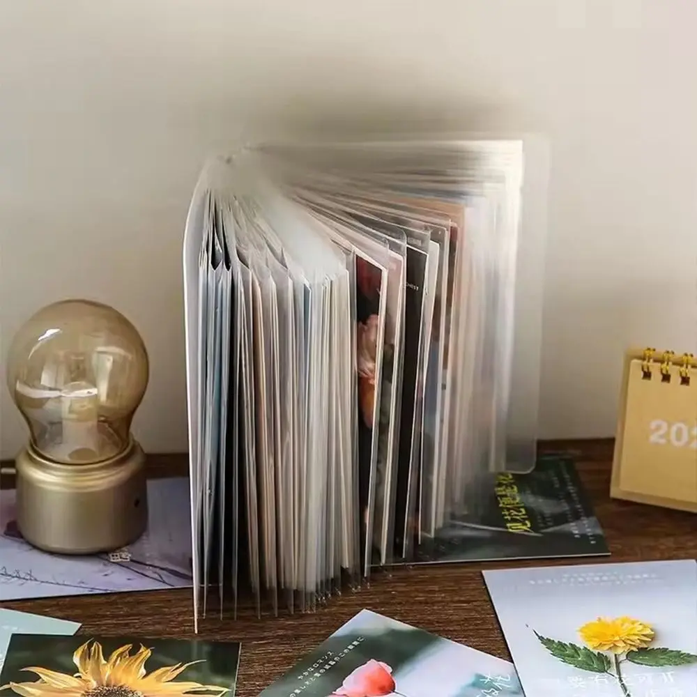 Waterproof A6 Information Booklet With 40 Pockets Large Capacity Photocards Postcard Card Notebook Transparent Booklet Book