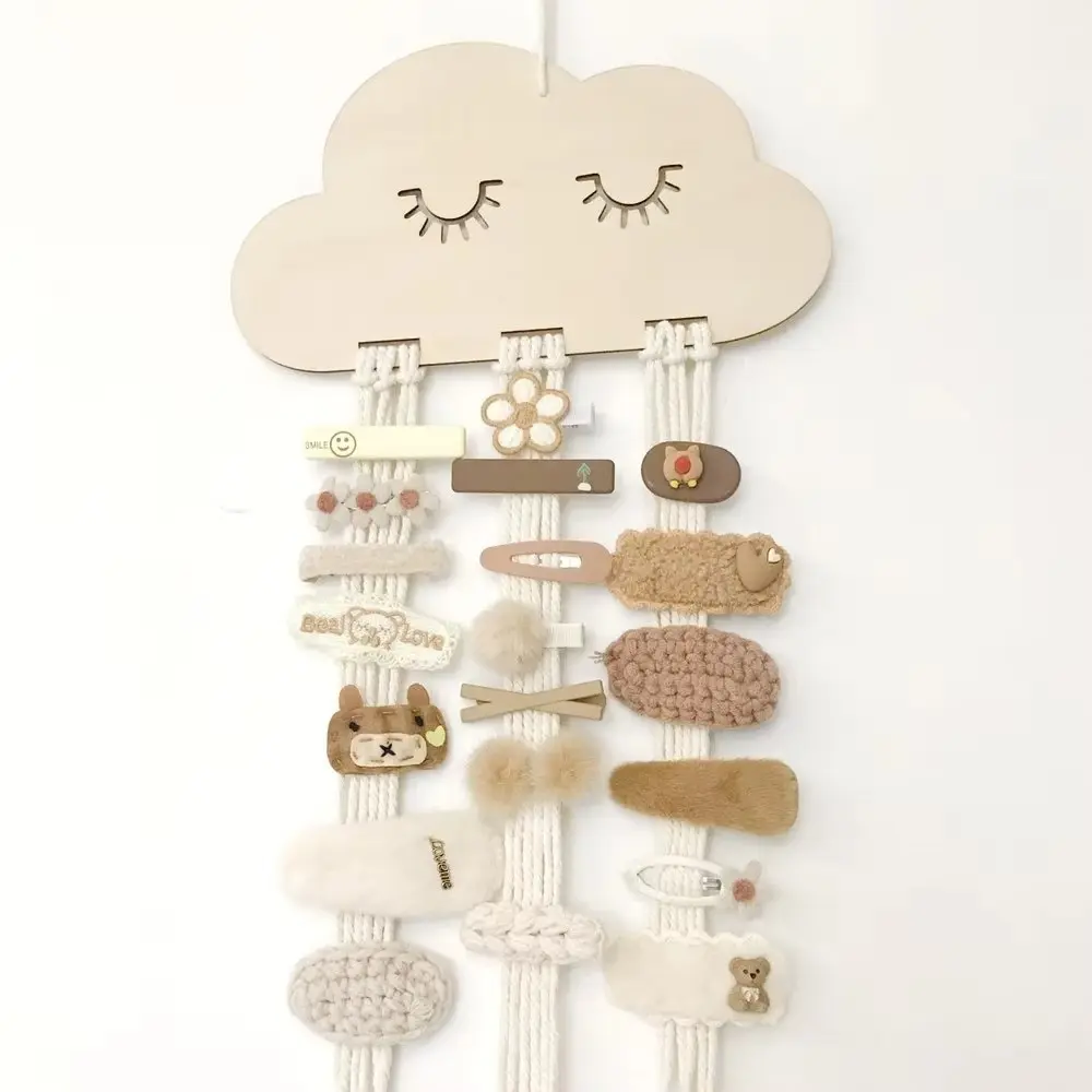 New Creative Hair Bow Organizer Wood Wall Mount Hair Clip Organizer Hair Clip Organizer for Girls DIY Craft