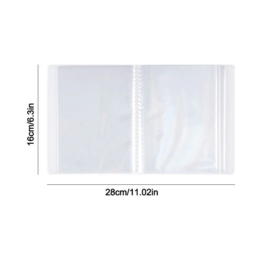 Waterproof A6 Information Booklet With 40 Pockets Large Capacity Photocards Postcard Card Notebook Transparent Booklet Book