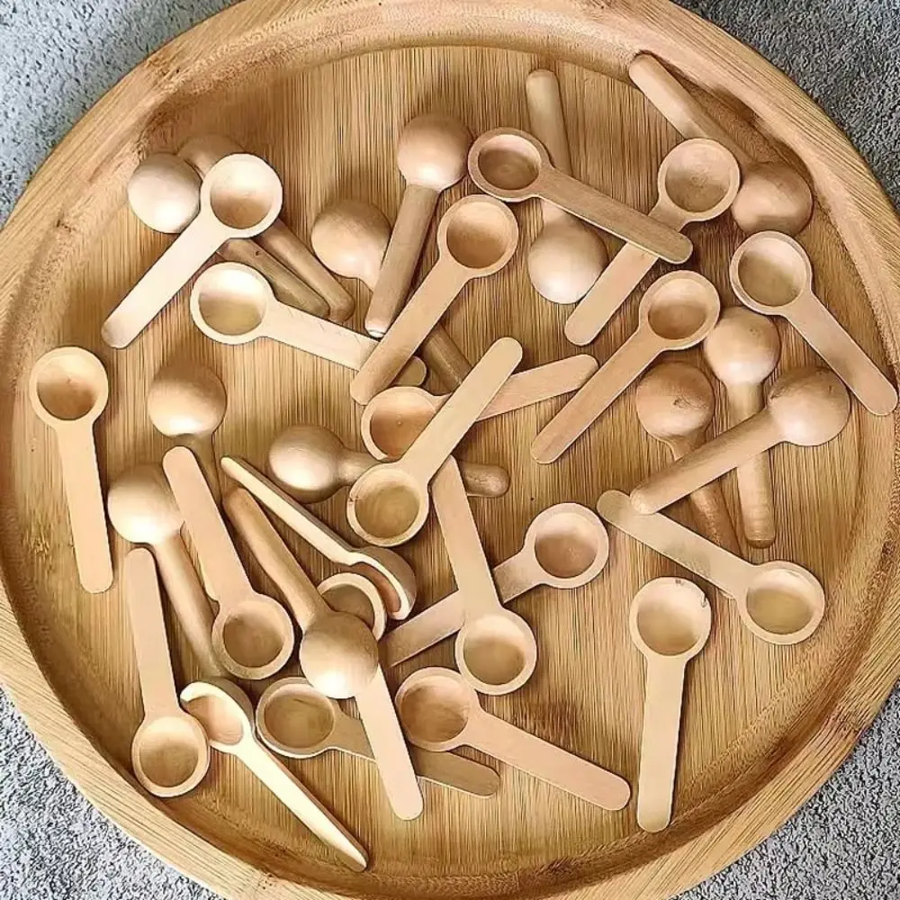 20 PCS Home Essentials Mini Wooden Spoons Lightweight Handcrafted Measuring Spoons Multi-Purpose Coffee Spoons
