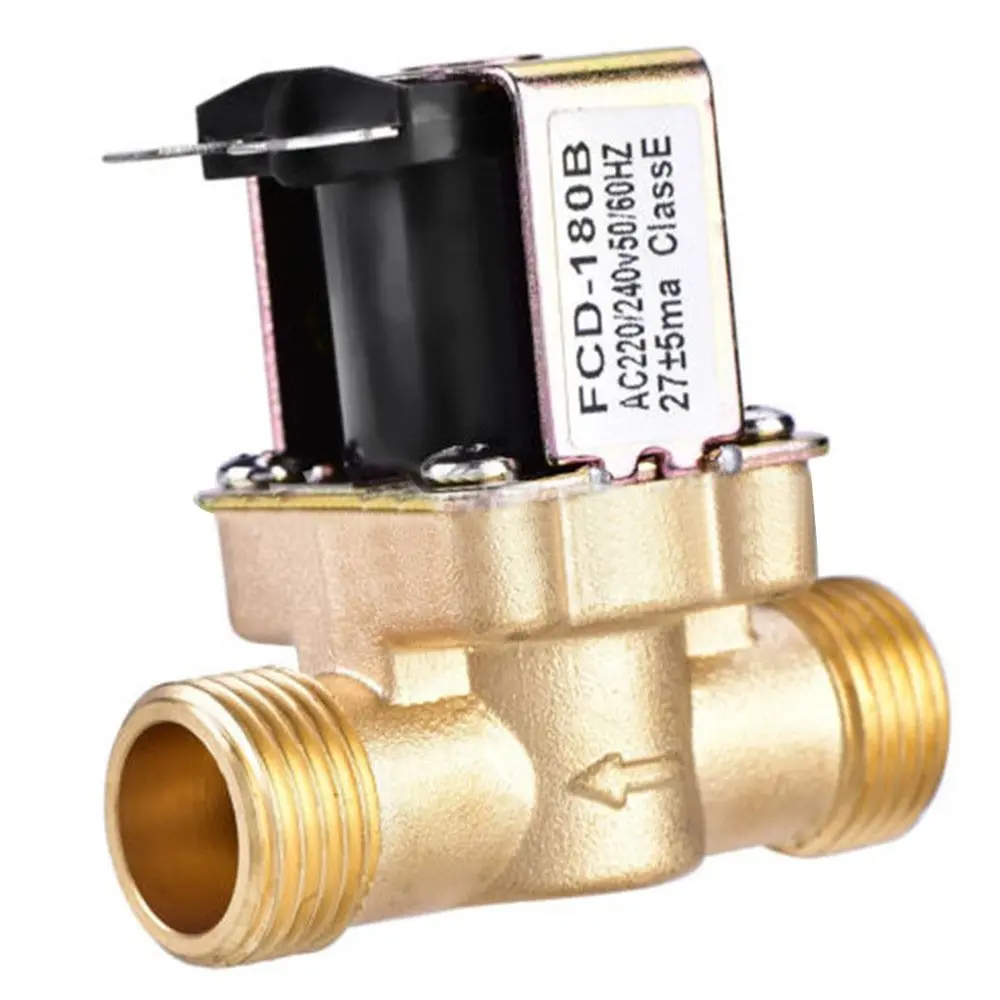 3/4” 1/2” Electric Solenoid Magnetic Valve DC 24V AC 220V DC12V Normally Closed Brass Water Control Magnetic Switching