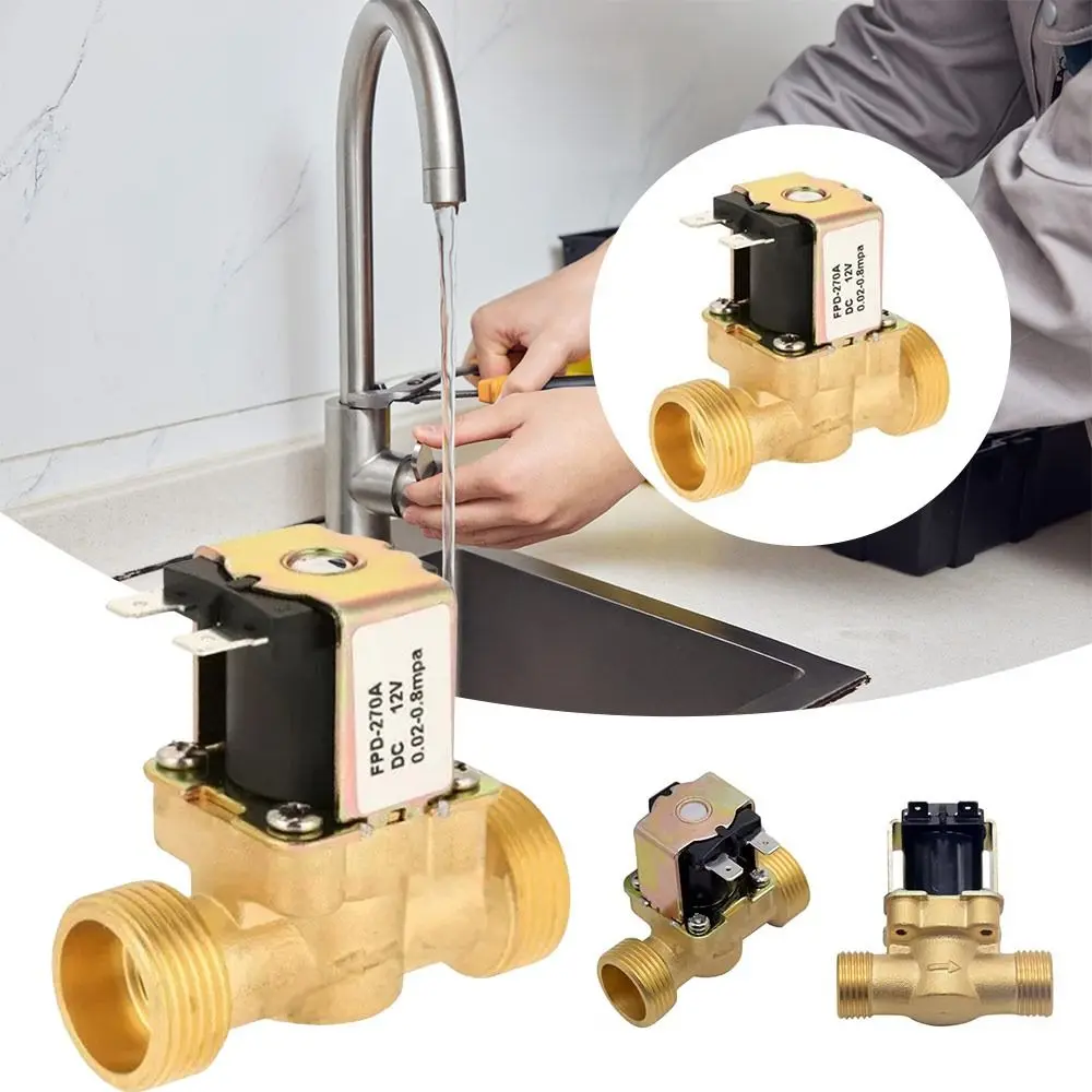 3/4” 1/2” Electric Solenoid Magnetic Valve DC 24V AC 220V DC12V Normally Closed Brass Water Control Magnetic Switching