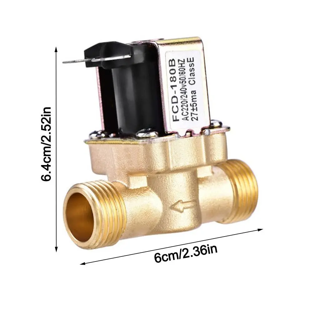 3/4” 1/2” Electric Solenoid Magnetic Valve DC 24V AC 220V DC12V Normally Closed Brass Water Control Magnetic Switching