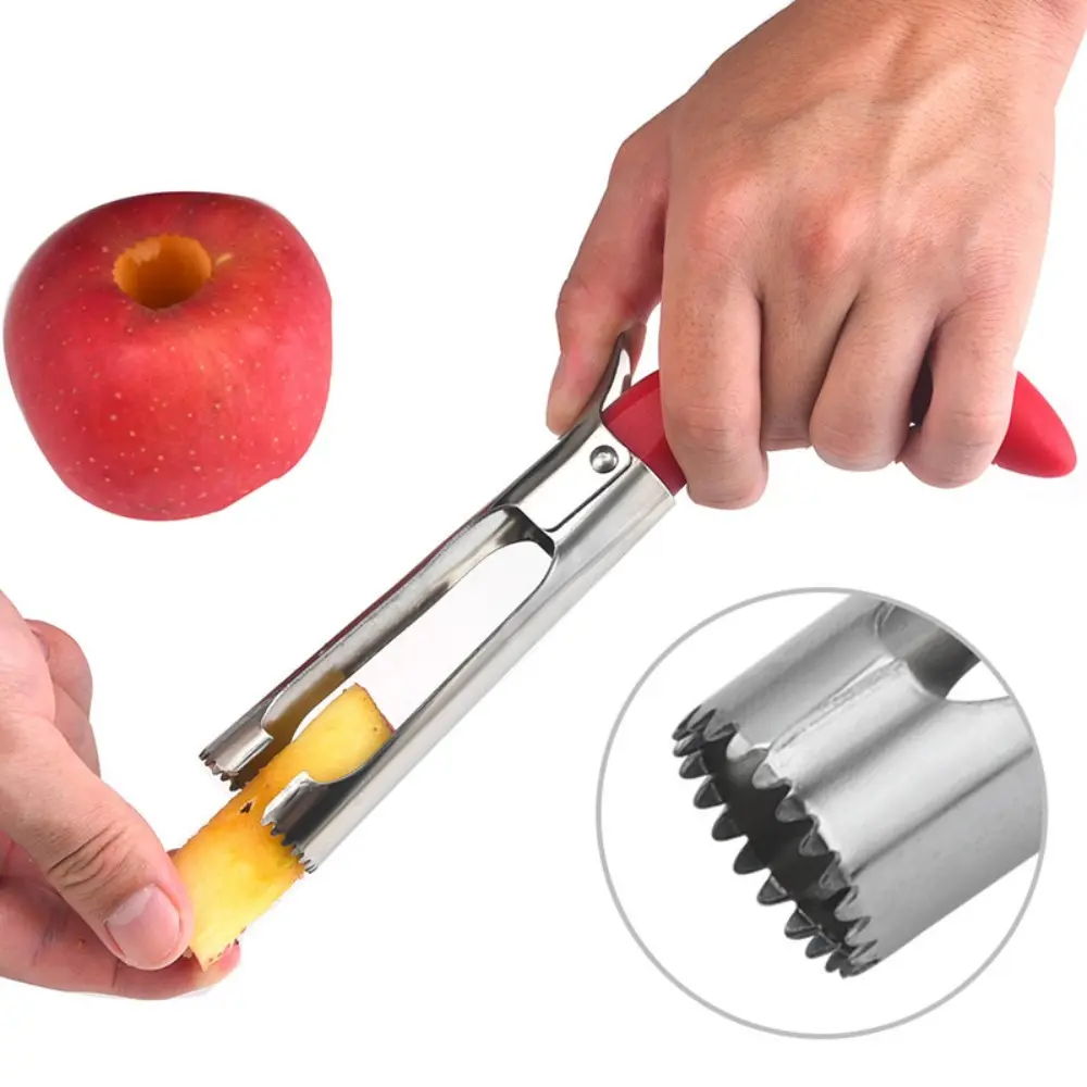 Stainless Steel Apple Core Cutter Sharp Serrature Core Removed Apple Corer Tool Sturdy Easy to Clean Apple Core Remover