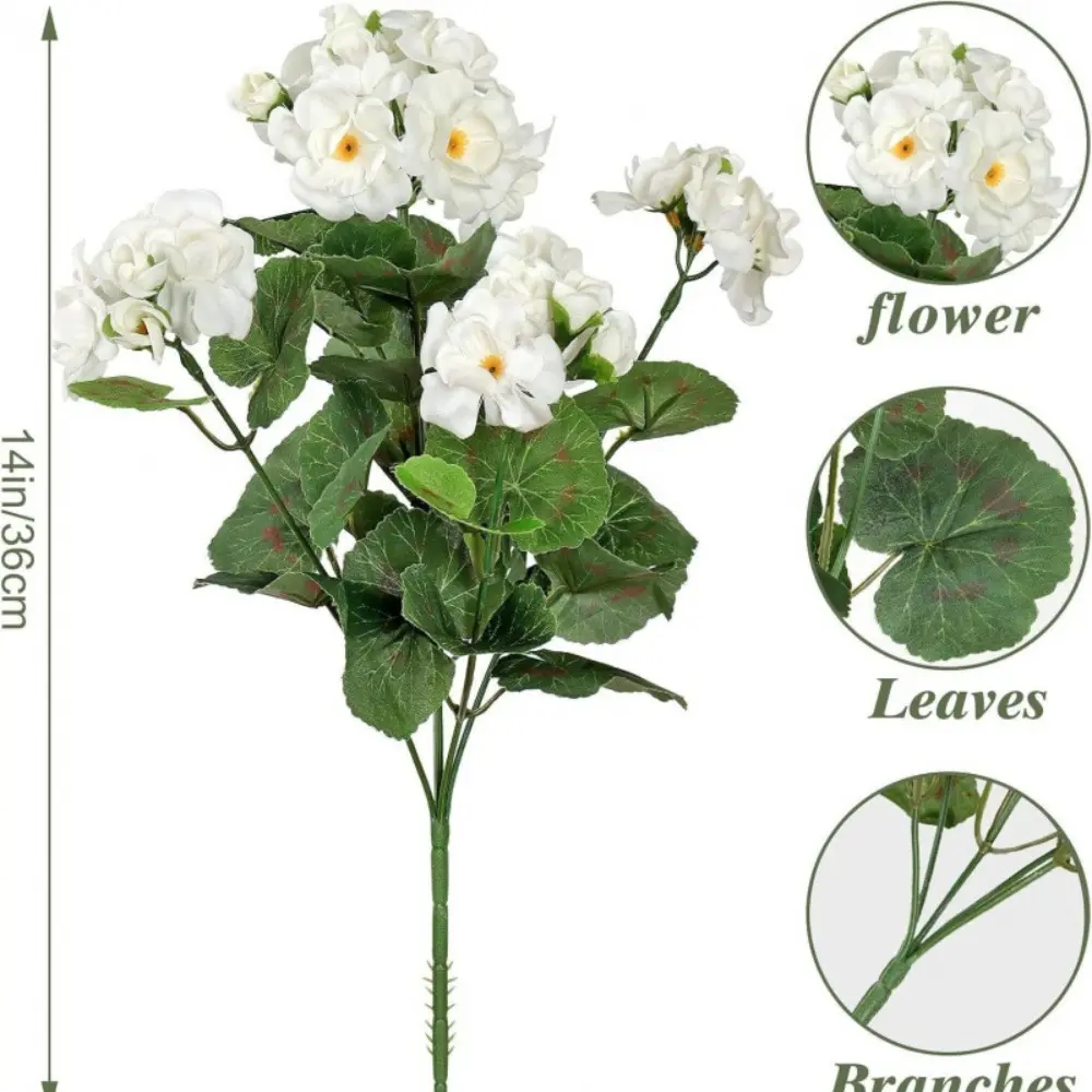 Real Touch 36cm Artificial Begonia Flower Wedding Bouquets Hydrangea Silk Flower Photo Props DIY Fake Flower Party Decor