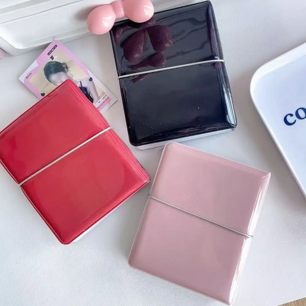 Portable 3 inch Mini Kpop Album Binder Square Hollow Out Name Card Book Photo Album