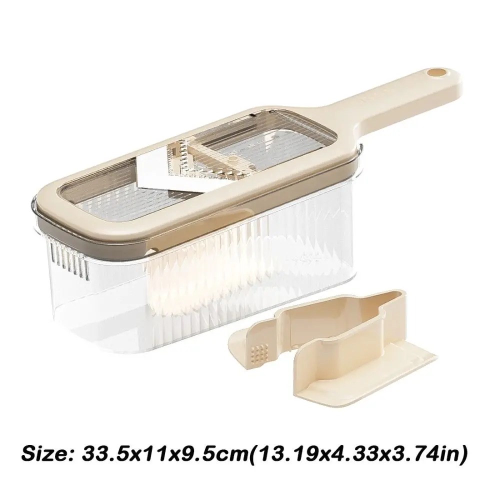 Multifunctional Vegetable Slicer Adjustable Manual Potato Grater 6-Gear with Storage Box Slicer Thin