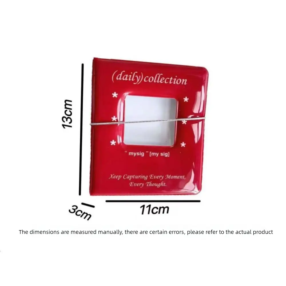 Portable 3 inch Mini Kpop Album Binder Square Hollow Out Name Card Book Photo Album