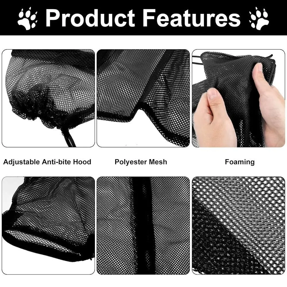 Breathable Mesh Cat Bathing Bag Anti Scratch Adjustable Anti Scratching Bag Anti Escape Cat Grooming Restraint Bag Bathing