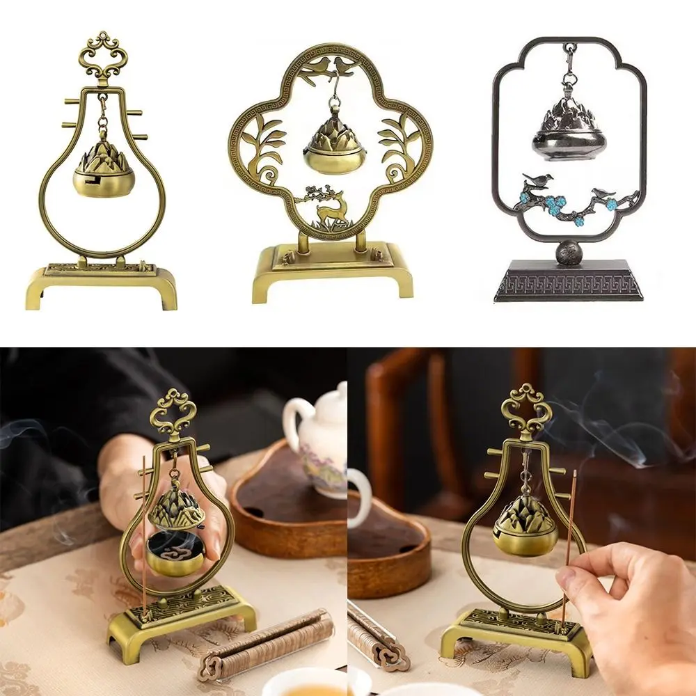 Chinese Style Incense Burner Hanging Good Symbolism Incense Holder Accessories Zinc Alloy Indoor Aromatherapy Home Decoration