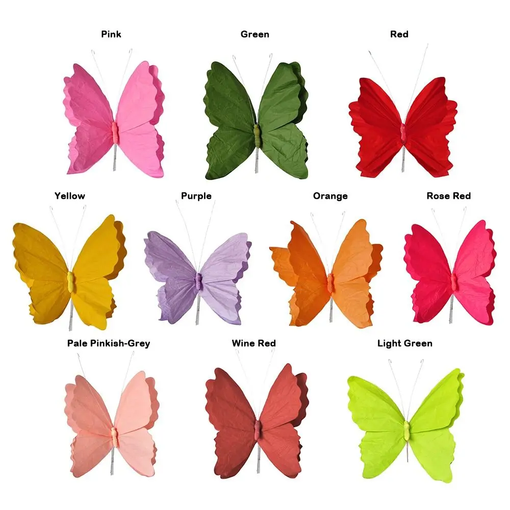 30cm Giant Gauze Flower 3D Flower Head Artificial Butterfly Flower Paper Material Colorful Design Large Scale Flower