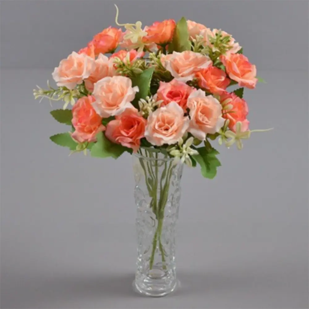 Realistic 10 Heads Artificial Rose Bouquet 32cm Silk Western-Style Floral Decor Artificial Flowers Wedding Decoration Flowers