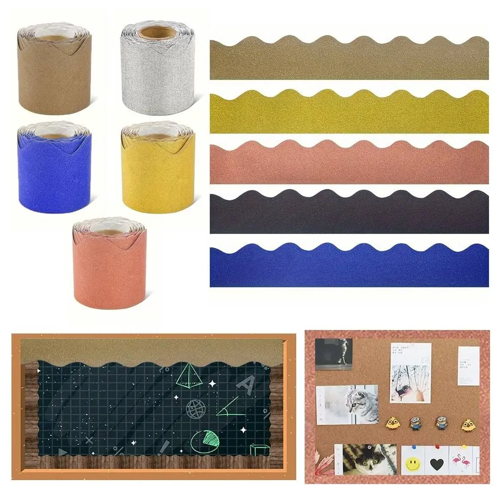 Colored Poster Border Stickers DIY Waterproof Black Board Decorative Stickers Wall Decoration