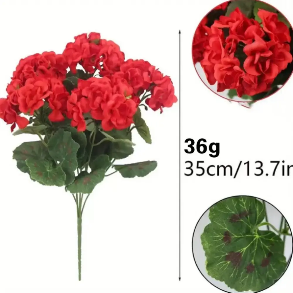 New 35CM Begonia Flower Artificial Plants Silk DIY Home Floral Arrangement Simulated Begonia Flower Table Decoration