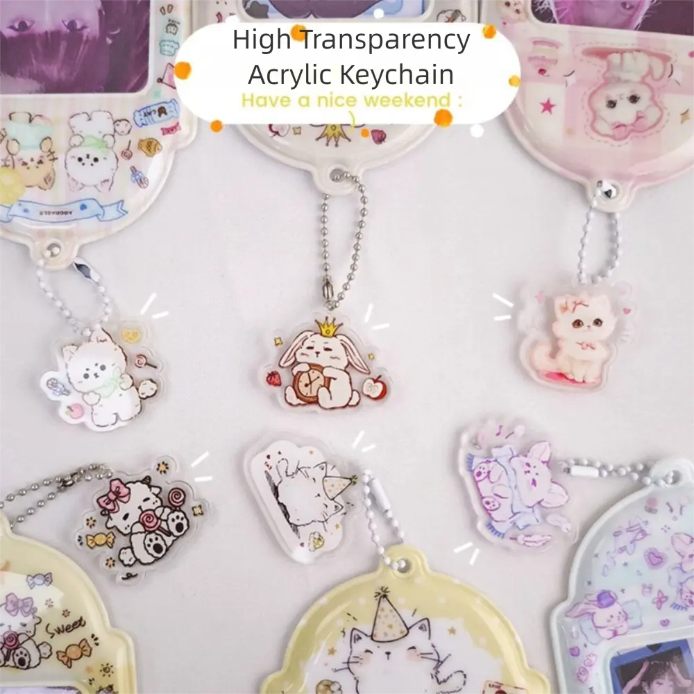 PVC Photocard Holder Thicken Cartoon Idol Photos Protective Cover Kawaii With Pendant Idol Photos Protector Case Students Gift