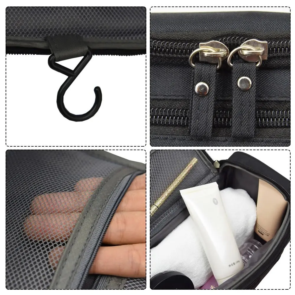 Multifunctional Multicolor Makeup Bag Large Capacity Handhold Travel Organizer Zipper Closure Waterproof Tote Travel