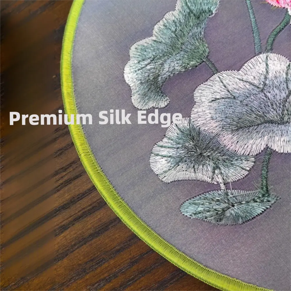 New Dance Fan Vintage Hand Fan Phoenix Pattern Double-sided Embroidery Chinese Ancient Style Fan Jade Vine Flower Dance Fan Gift