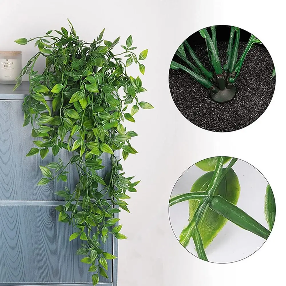 Plastic Material Persian Fern Leaves Leaf Grass Texture Vine Design Artificial Plant Succulent Shape Hanging Style Fake Plants
