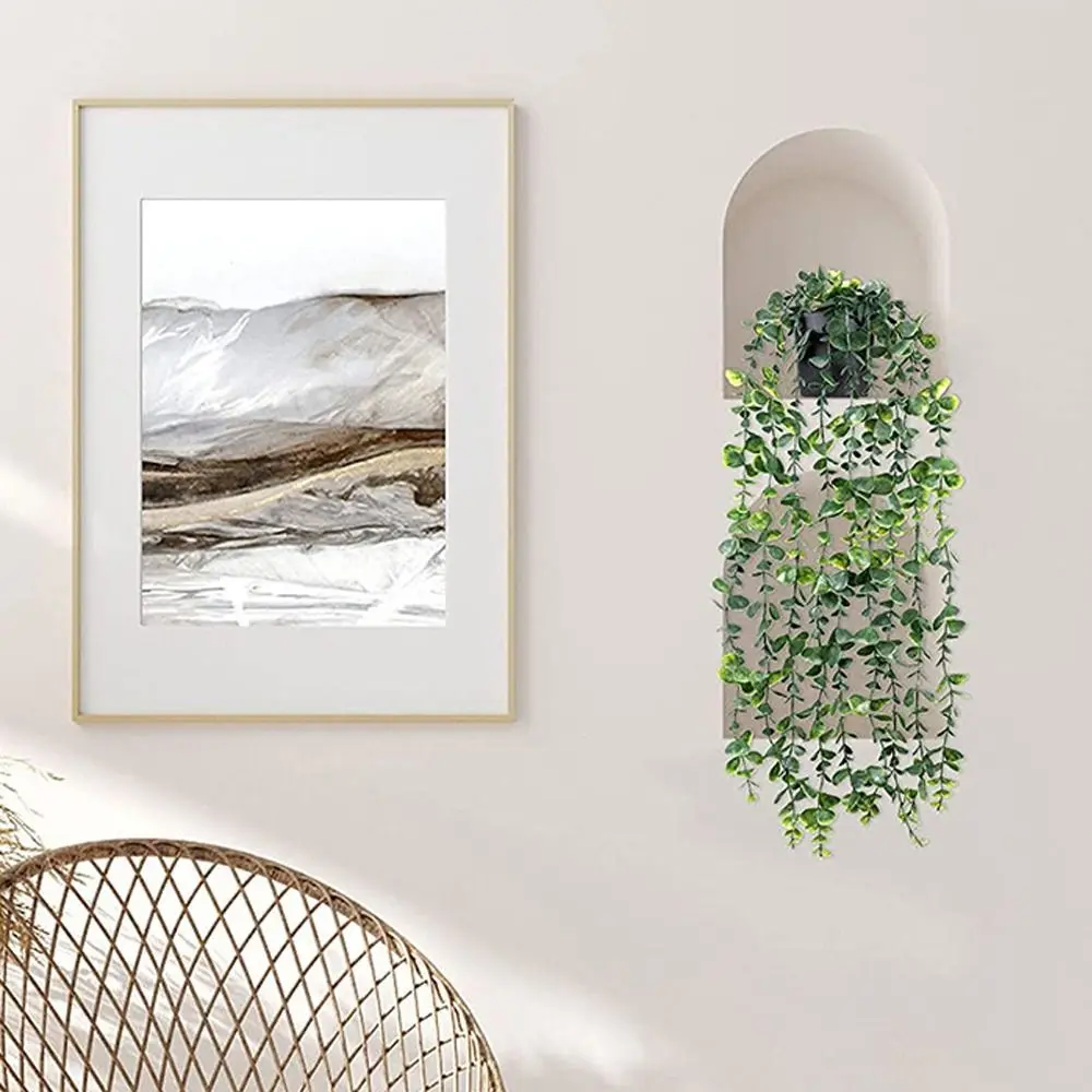 Plastic Material Persian Fern Leaves Leaf Grass Texture Vine Design Artificial Plant Succulent Shape Hanging Style Fake Plants