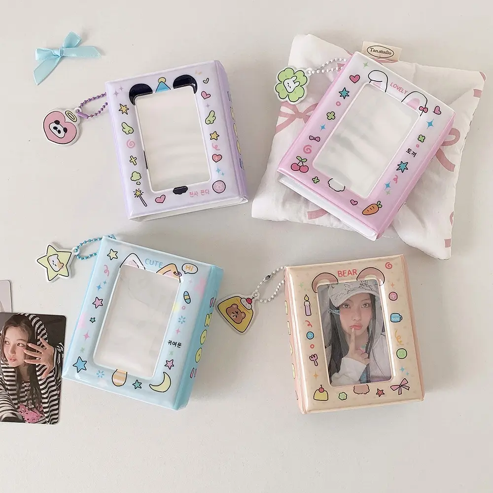 Portable 40pcs card Capacity Photo Card Book Photo Storage PVC Photo Album Name Card Album