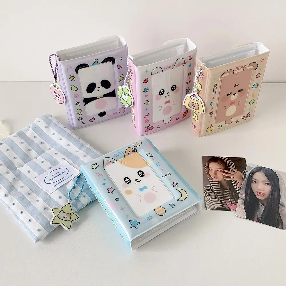 Portable 40pcs card Capacity Photo Card Book Photo Storage PVC Photo Album Name Card Album