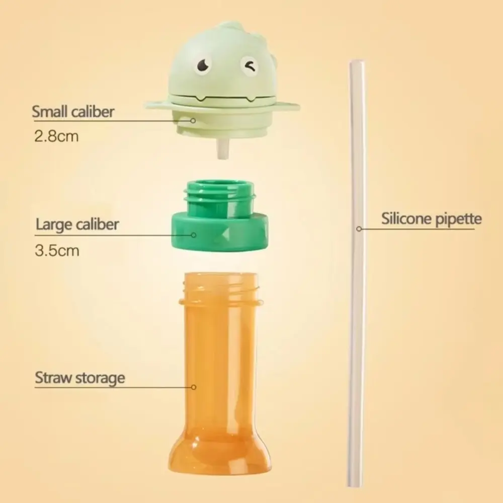 Straw Design Baby Water Bottle Cap Cover Reusable Rotary Straw Cover Anti-Choking Drinking Bottle Lid Compact Infant Sip Lid