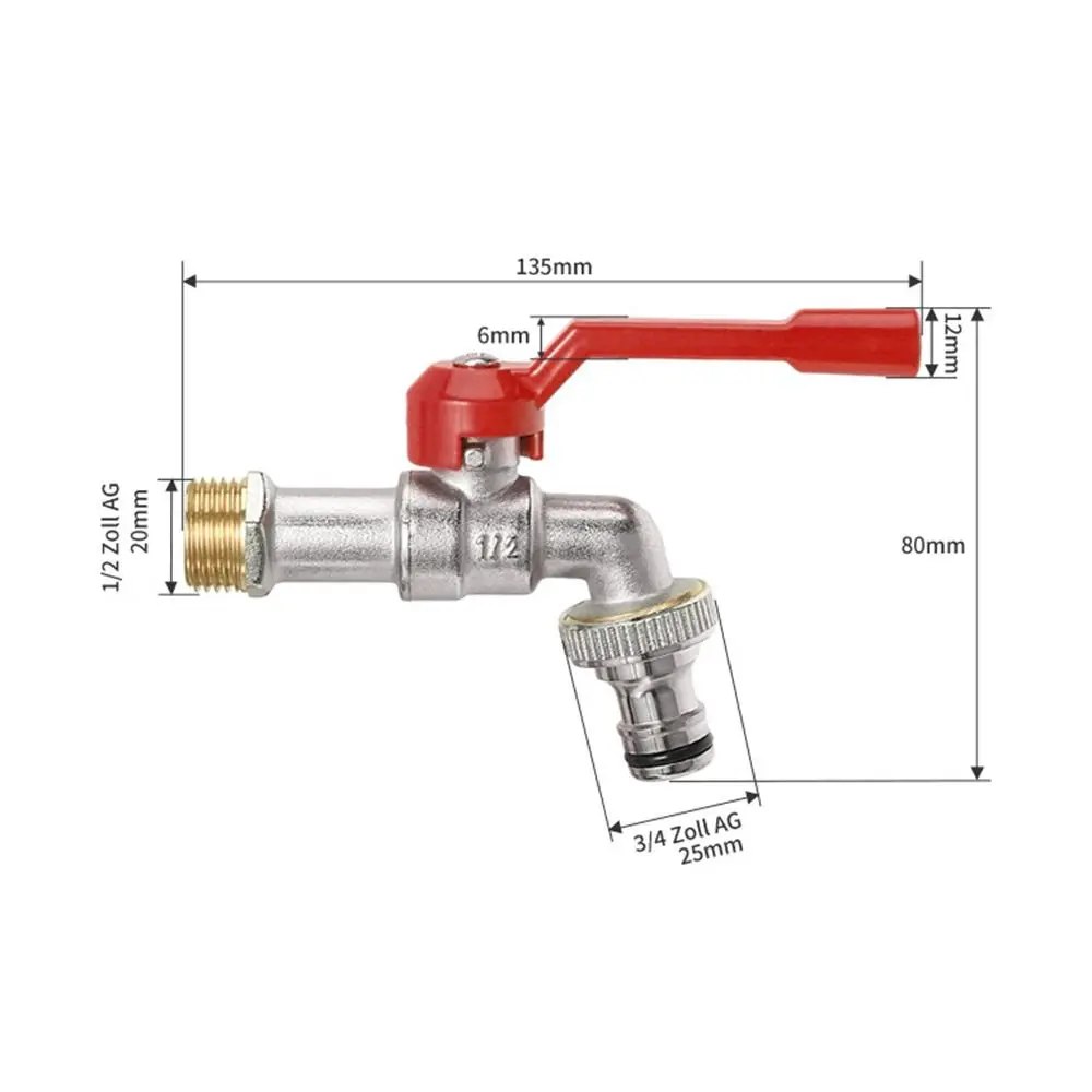 All Copper Tap Water Faucet 4/6/8 Points Garden Irrigation Valve Switch Thread One Into One Out Water Splitter Connector