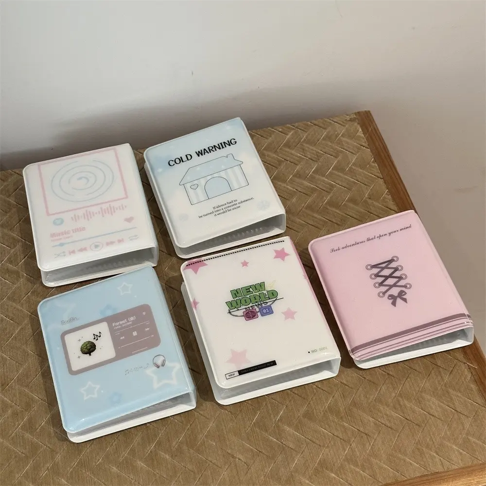 Mini PVC Card Album 3 Inch with 20 Internal Pages Collectible Card Album Photocard Binder