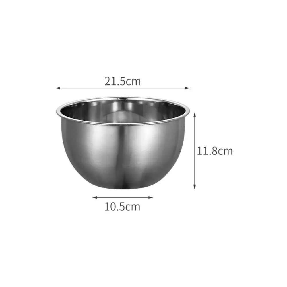 Stainless Steel Stainless Steel Salad Bowls with Scale Egg Flour Mixing Baking Bowl Easy To Clean Big Capacity Fruit Container