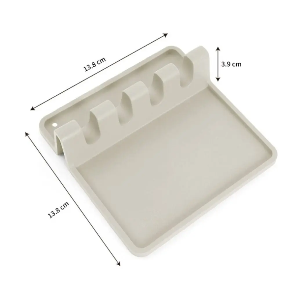Silicone Kitchen Utensil Rack Large Capacity with Drainage Hole Kitchenware Storage Rack Multi-function Non-slip Spoon Mat Home