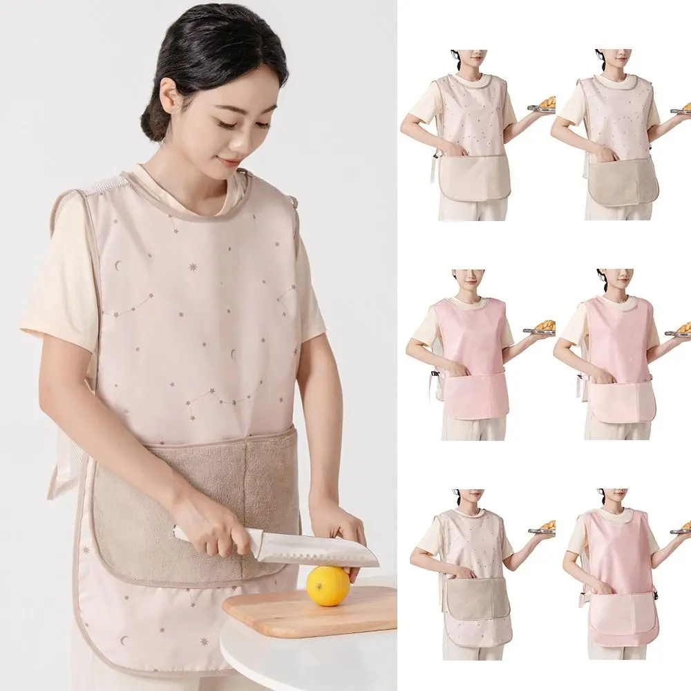 Waterproof Stain-Resistant Apron Wipeable Hands Breathable Kitchen Aprons Vest Style Anti Dirty Sleeveless Apron