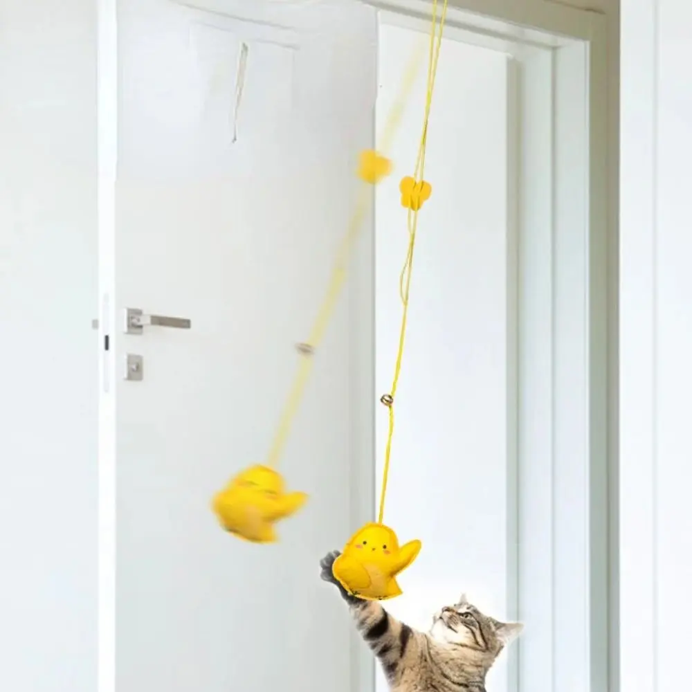 Funny Playing Interactive Cat Toy Relieve Boredom Self Amusement Cat Teaser Scalable Swaying Hanging Simulation Cat Cat Supplies