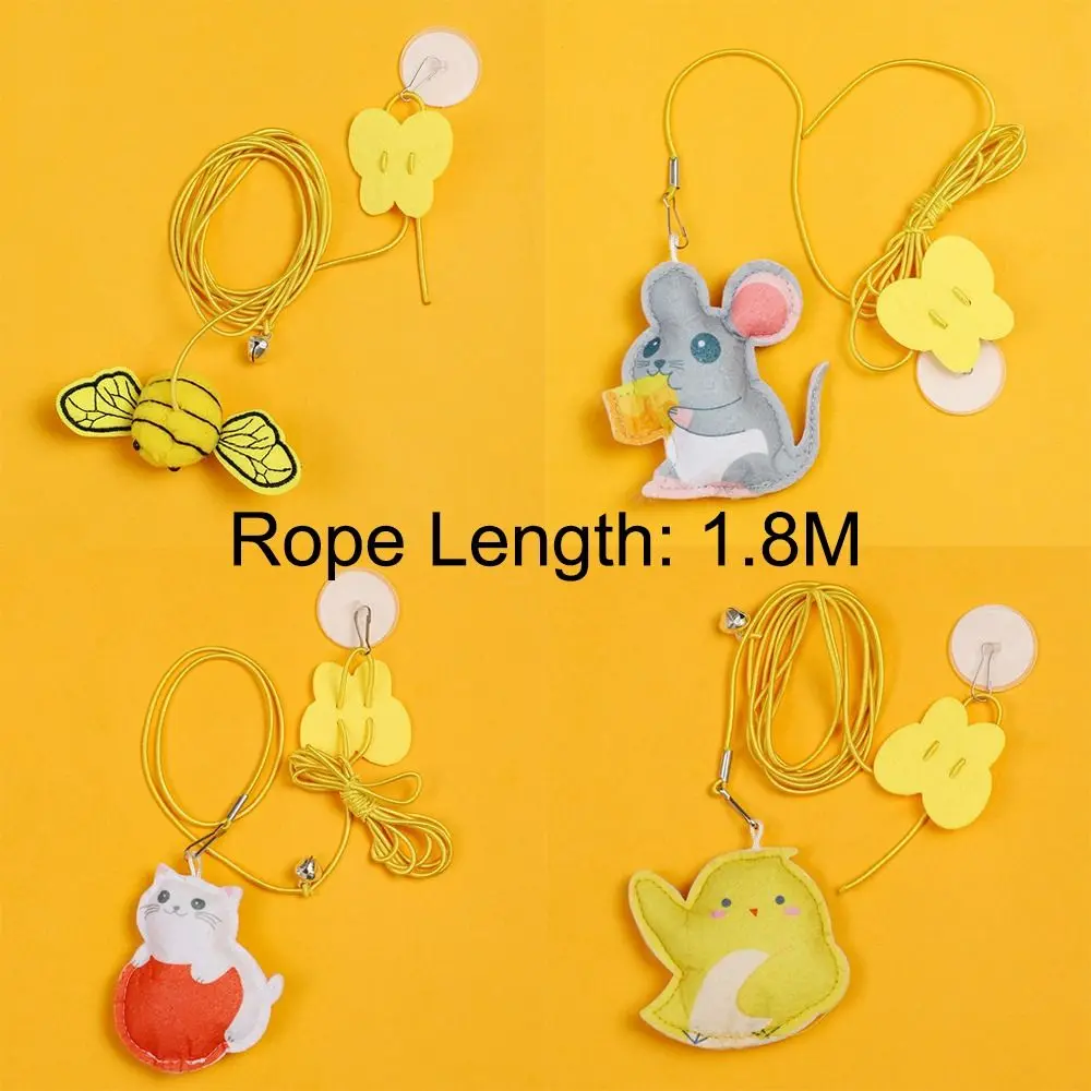 Funny Playing Interactive Cat Toy Relieve Boredom Self Amusement Cat Teaser Scalable Swaying Hanging Simulation Cat Cat Supplies