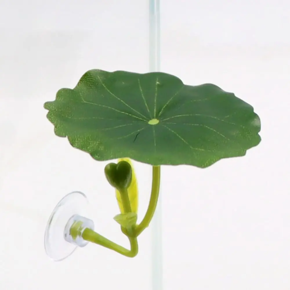 Plastic Frog Geckos Platform Suction Cup Simulated Lotus Leaves Fish Hiding Habitat Rest/Hiding/Spawning Fish Resting Terrace