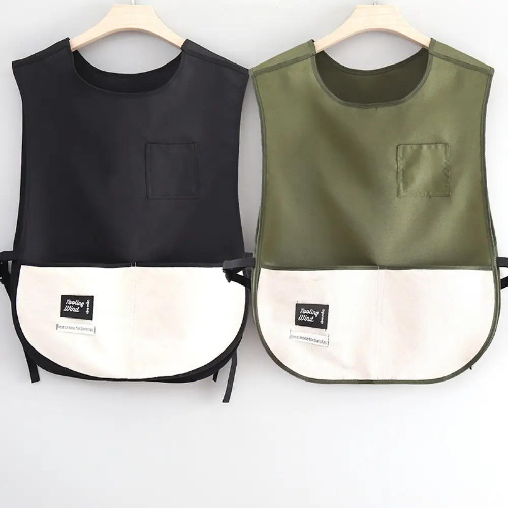 New Waterproof Kitchen Vest Apron Anti-fouling Sleeveless Chef Apron Breathable Oil-proof Cooking Smock for Home Kitchen