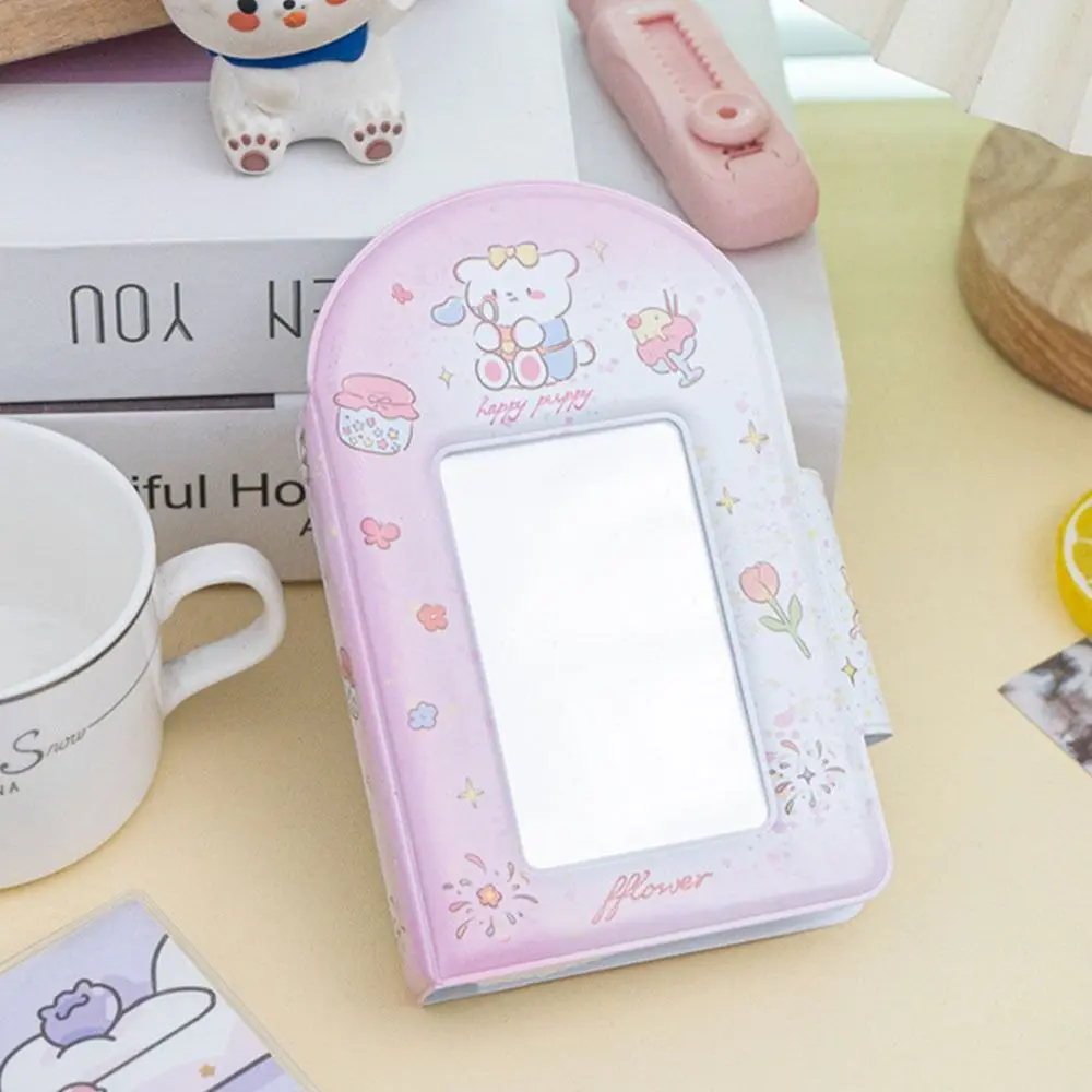 Creative Cute Card Album 3 Inch Mini PVC Photocard Binder with 16 Internal Pages Idol Card Collect Book
