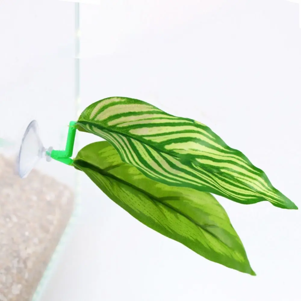 Plastic Frog Geckos Platform Suction Cup Simulated Lotus Leaves Fish Hiding Habitat Rest/Hiding/Spawning Fish Resting Terrace