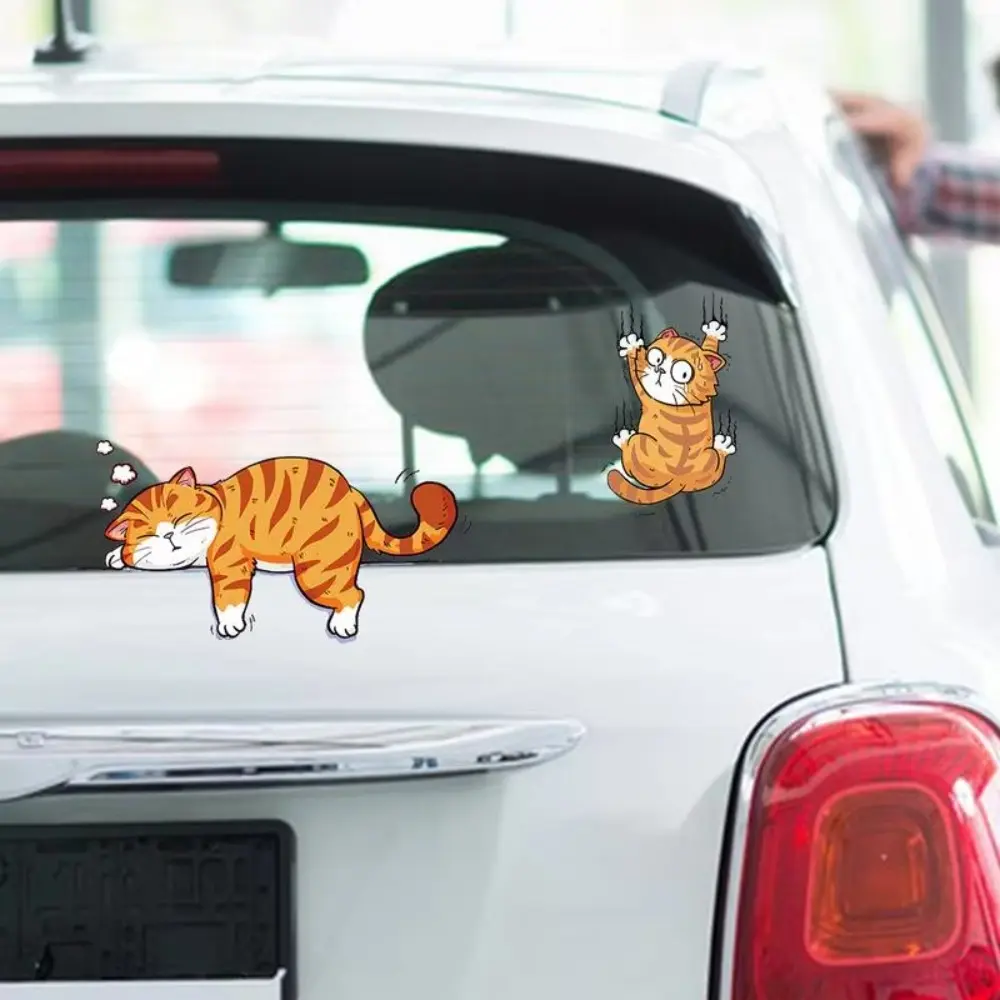 New Cat Climbing Pet Car Sticker Waterproof Self-Adhesive Animal Styling Stickers Car Decal Bumper Stickers