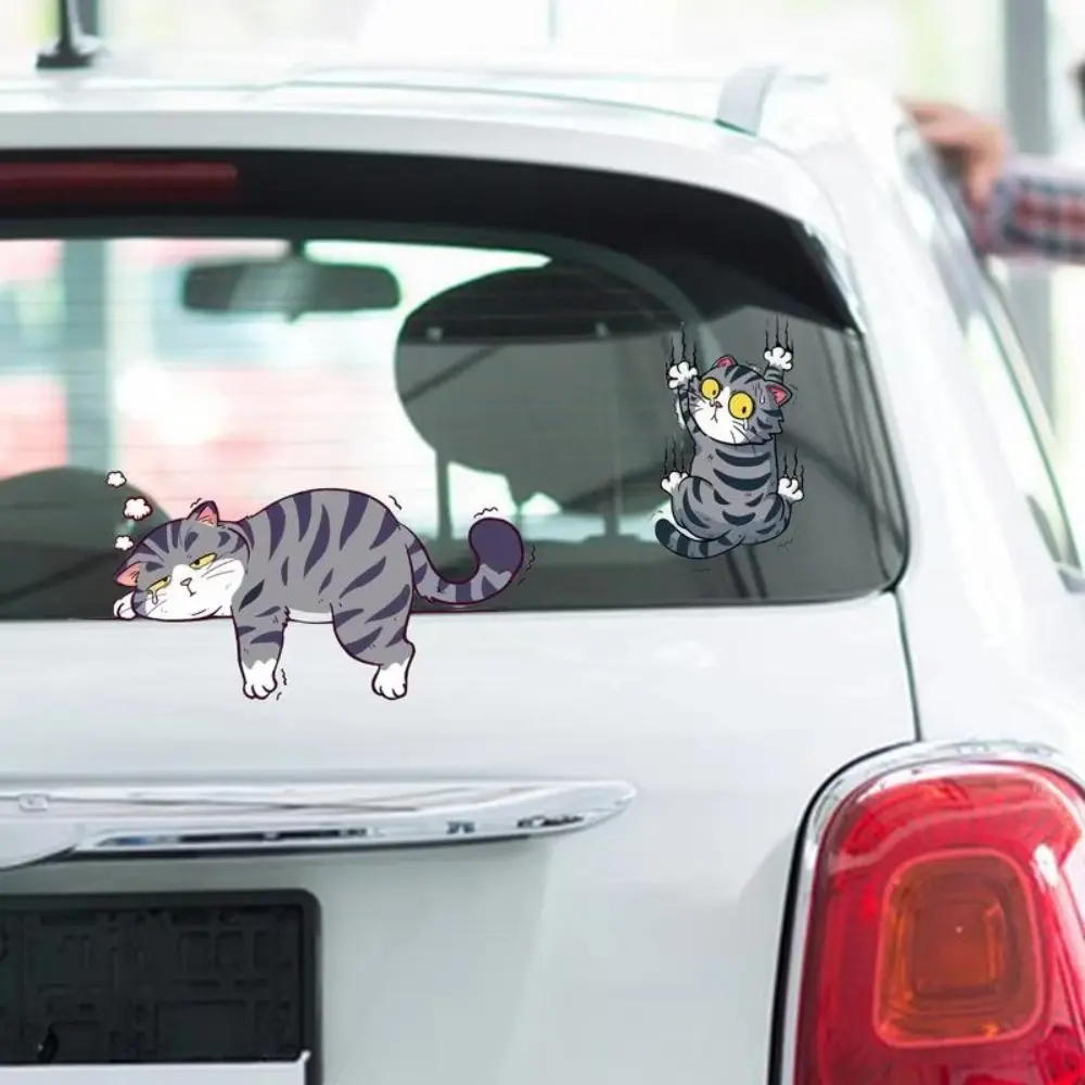 New Cat Climbing Pet Car Sticker Waterproof Self-Adhesive Animal Styling Stickers Car Decal Bumper Stickers