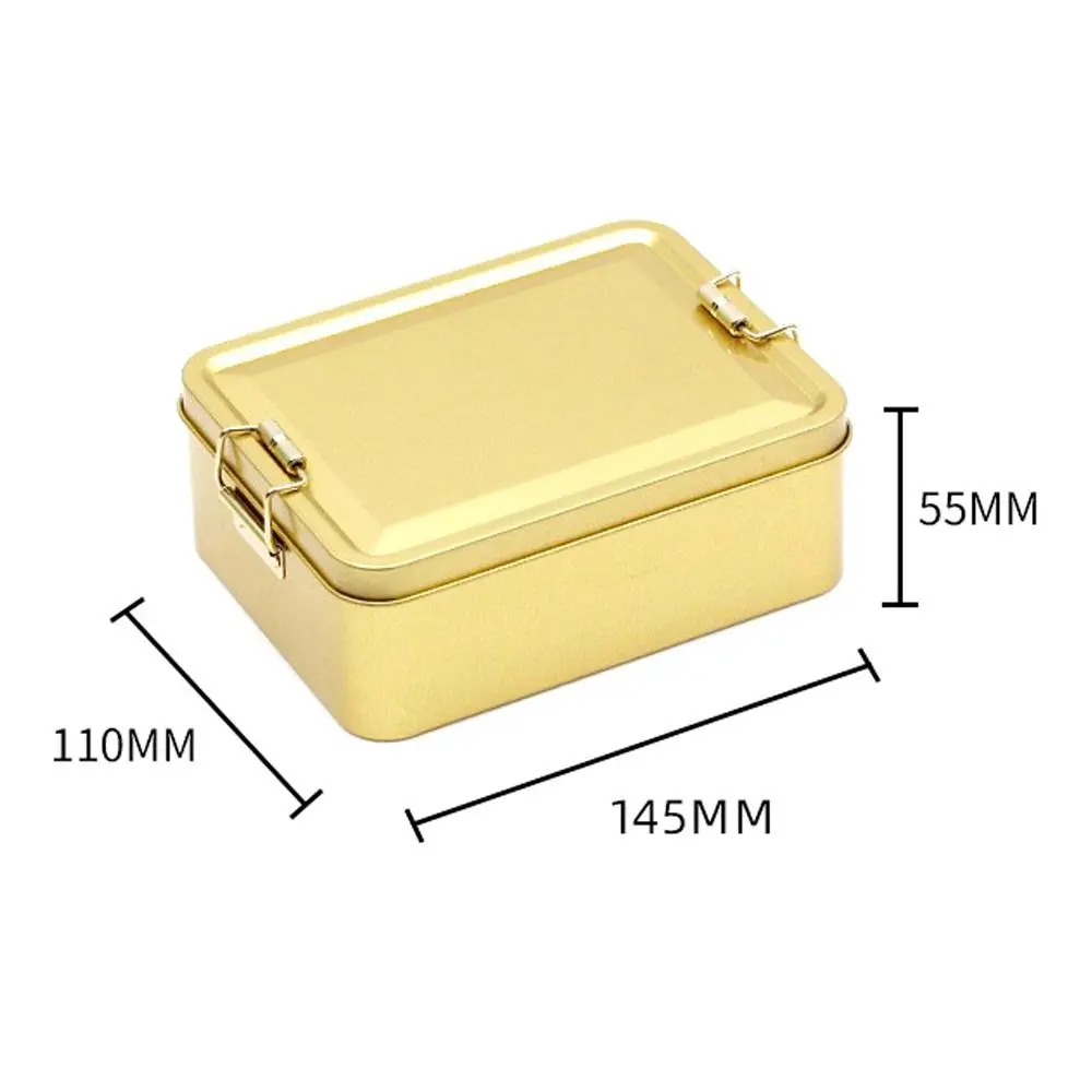 With Lid Tinplate Box Multi Color Rectangular Shape Iron Box High Quality Durable Material Rectangular Iron Box Bakery Use