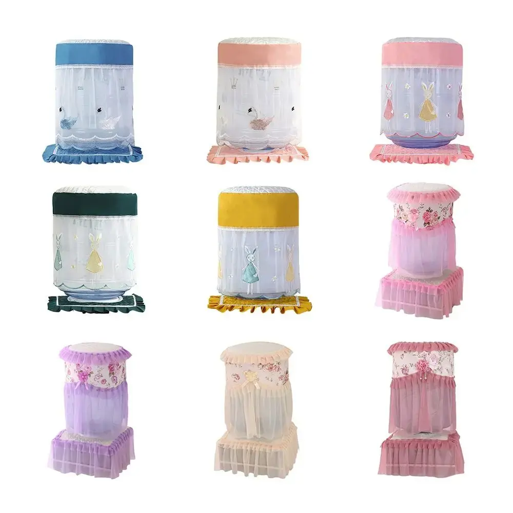 Fabric Lace Mesh Water Dispenser Cover Upper Opening Dustproof Barrel Cover Reusable