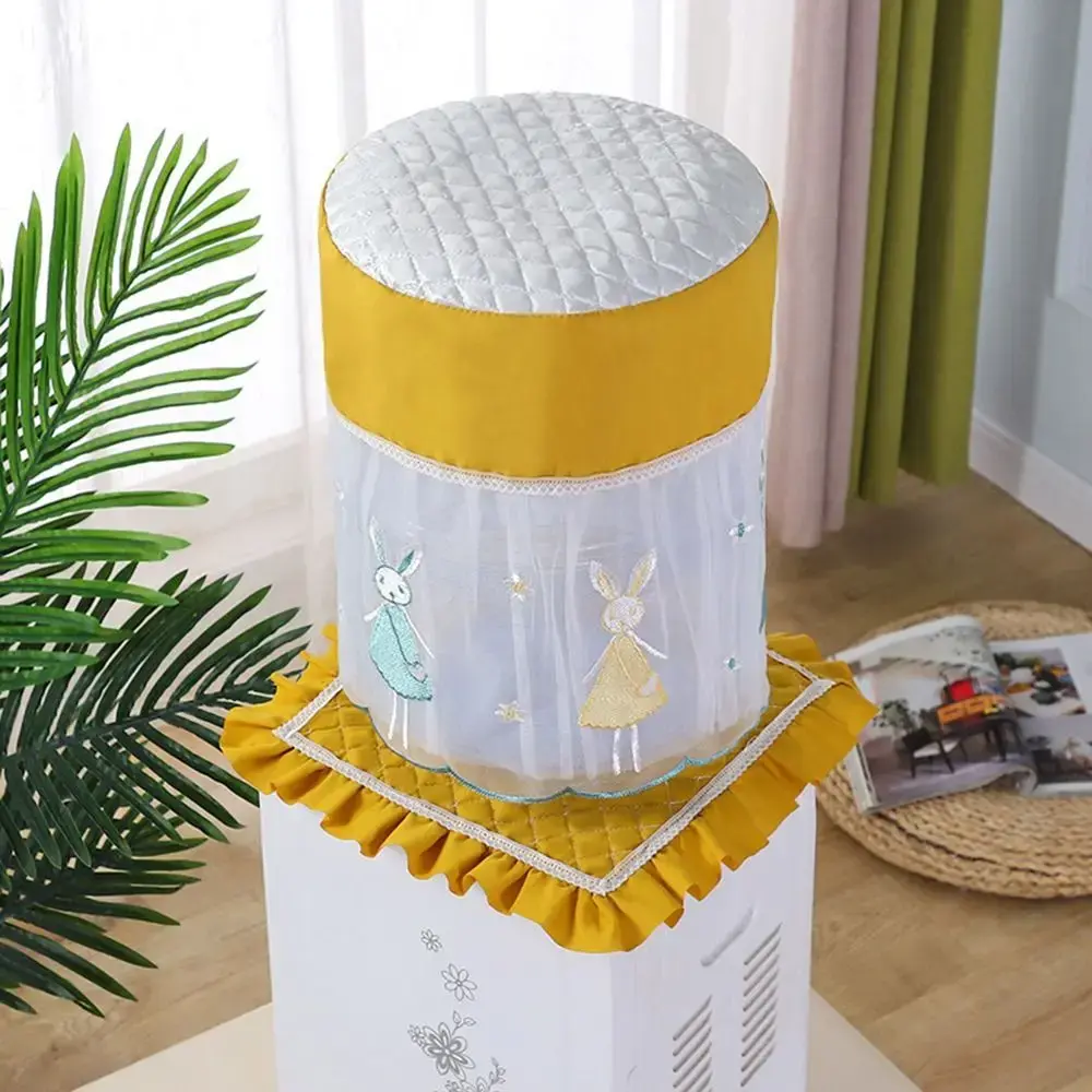Fabric Lace Mesh Water Dispenser Cover Upper Opening Dustproof Barrel Cover Reusable
