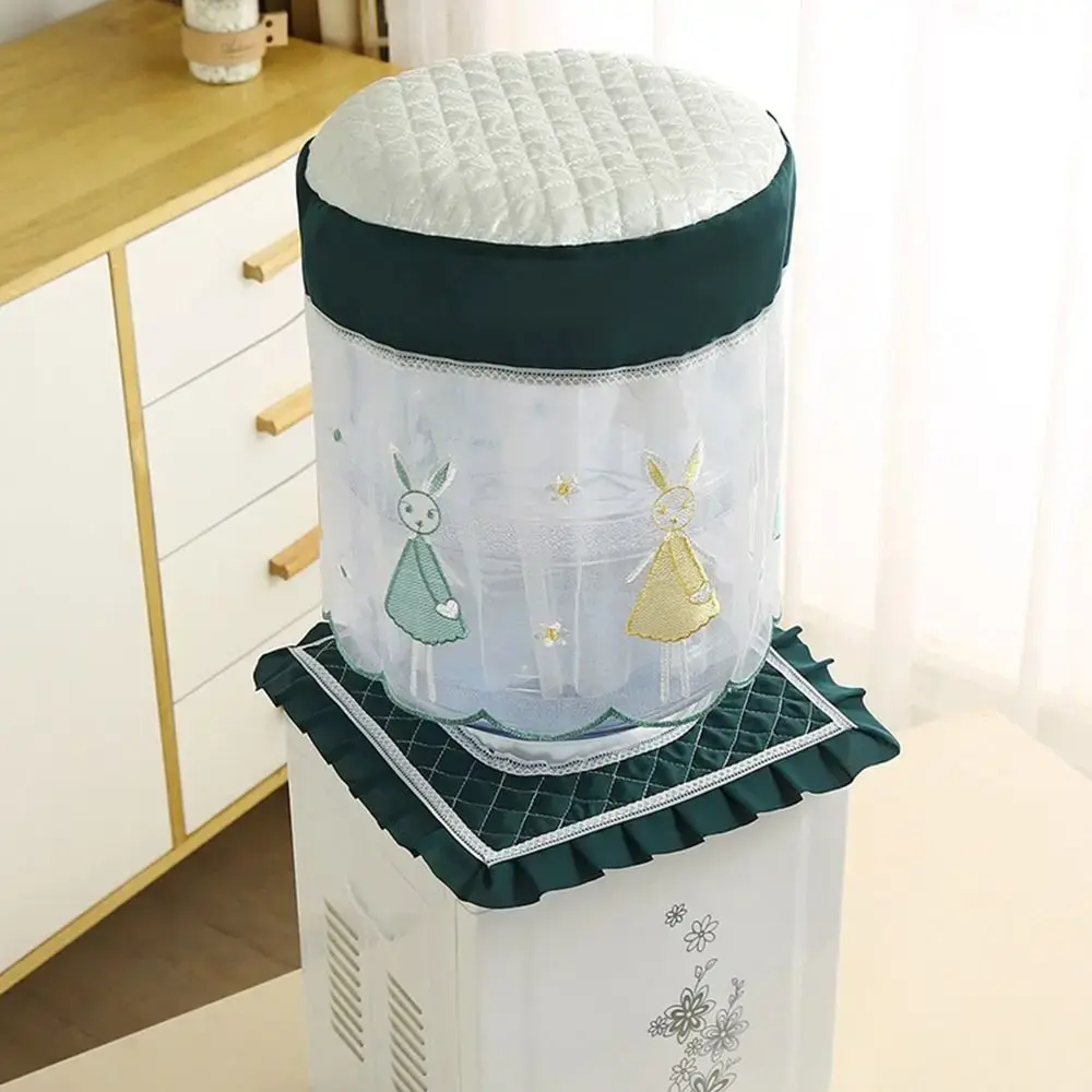 Fabric Lace Mesh Water Dispenser Cover Upper Opening Dustproof Barrel Cover Reusable
