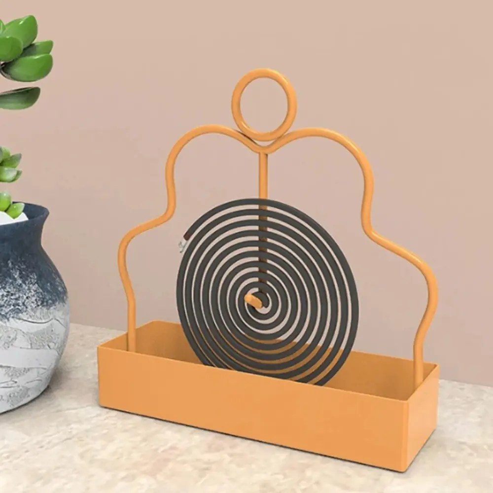 New Iron Mosquito Coil Holder with Tray Mosquito Repellent Coil Incense Burner Repellent Incense Rack Patio
