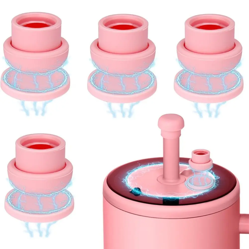 Portable Magnetic Suction Straw Cap Drinking Dust Plugs Tips Cover Water Bottle Accessories Silicone Straw Caps Reusable